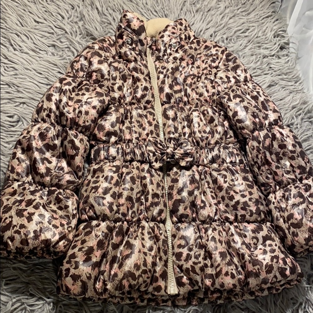 H&M leopard print girl coat